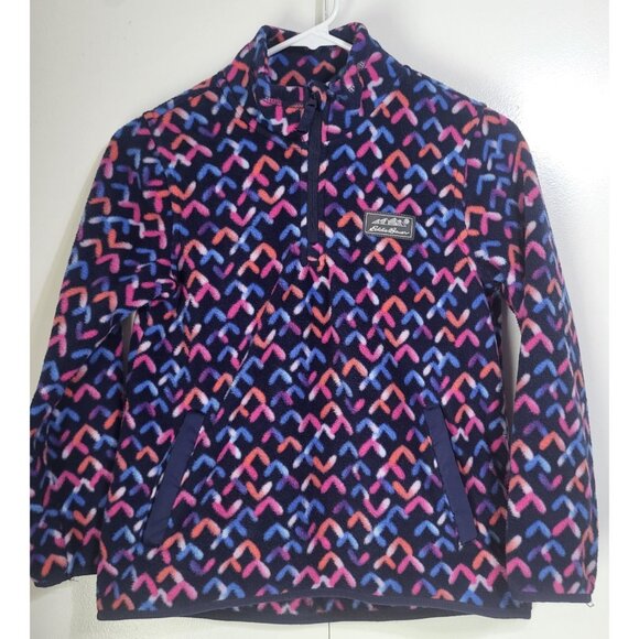 Eddie Bauer Youth Girls Quest Fleece 1/4 Zip Pullover Medium 10/12 Mock Neck - Picture 3 of 11